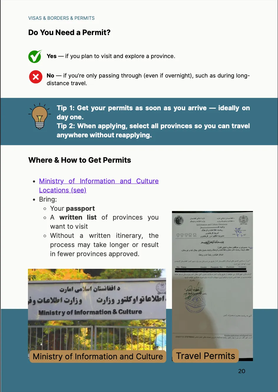 Afghanistan Guide preview page 6