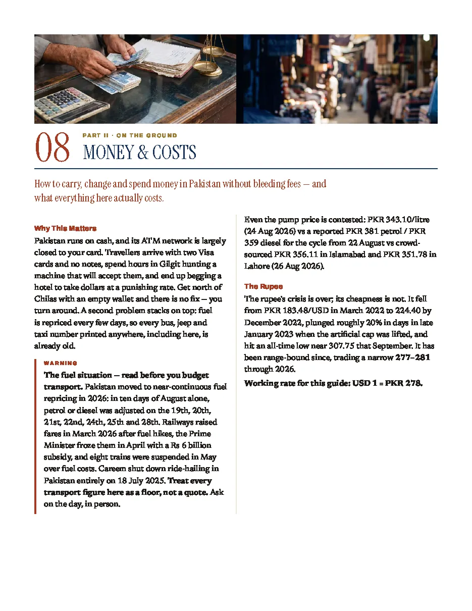 Pakistan Guide preview — Money & Costs