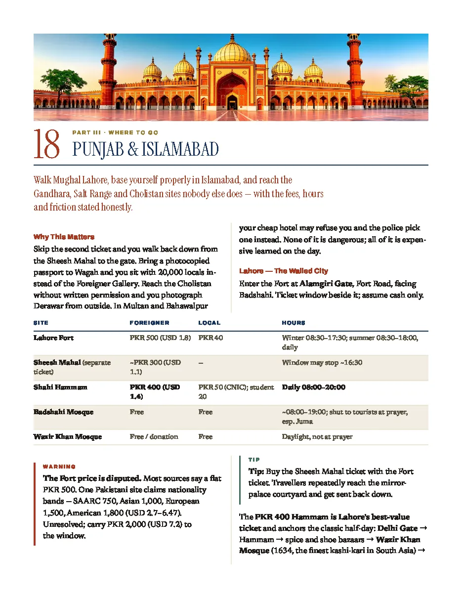Pakistan Guide preview — Punjab & Islamabad
