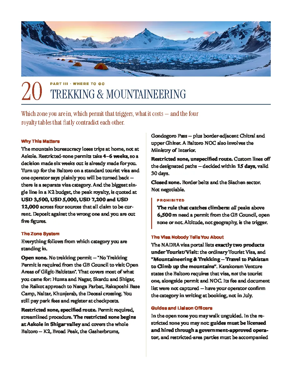 Pakistan Guide preview — Trekking & Mountaineering